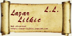 Lazar Lilkić vizit kartica